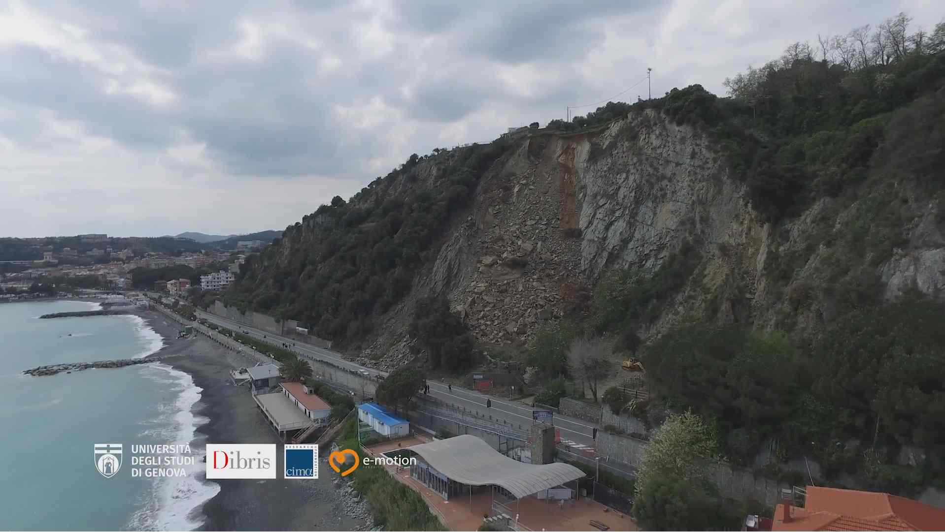 Frana di Arenzano loc. Pizzo - Vista dal drone