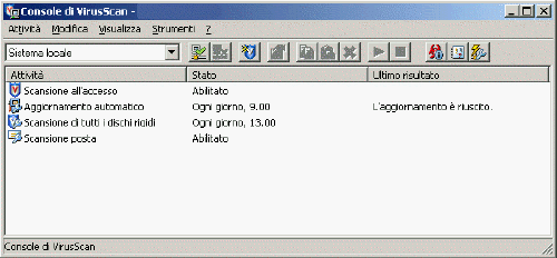 Screenshot Console Viruscan